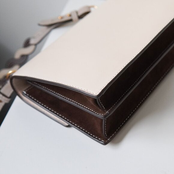 TORY BURCH MILLER BAG IN TAN AND CREAM - Picture 5 of 11